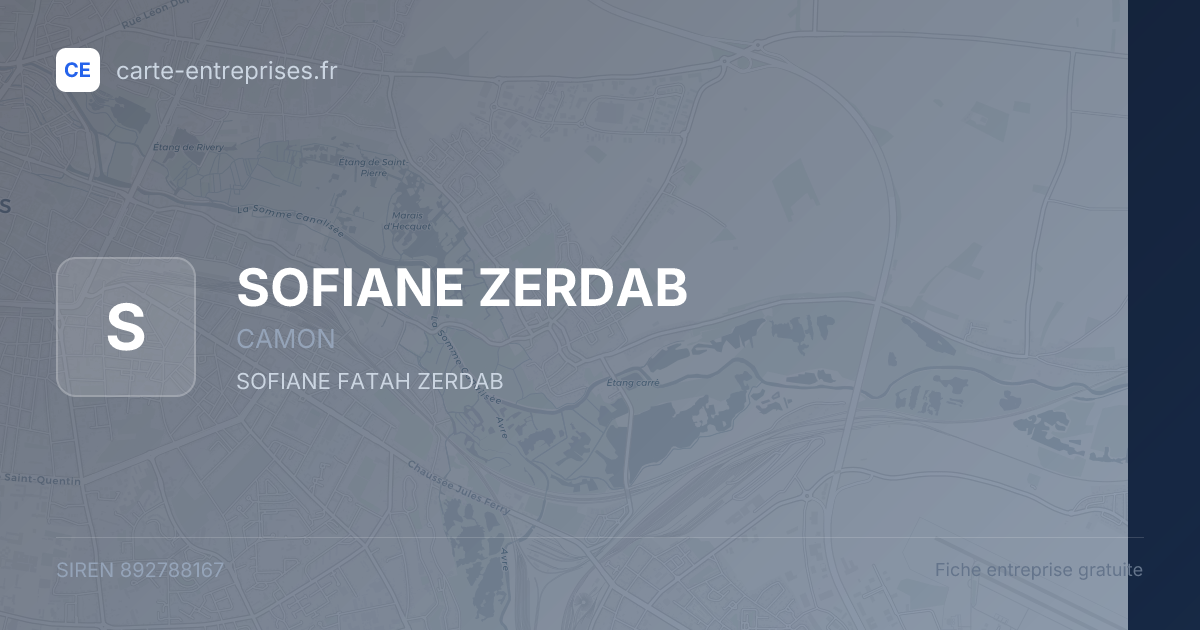 SOFIANE ZERDAB — 892788167 — fiche entreprise