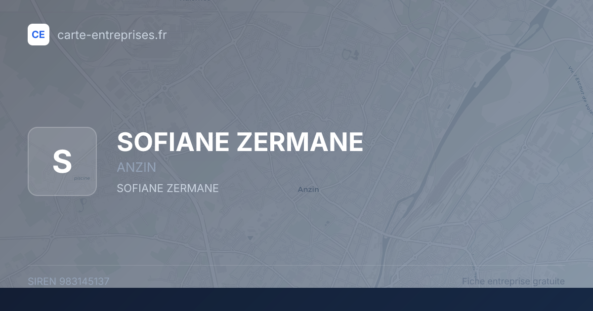 SOFIANE ZERMANE — 983145137 — fiche entreprise