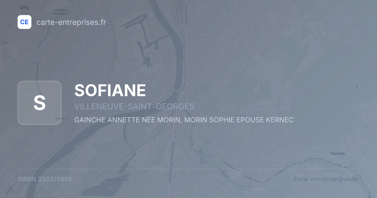 SOFIANE — 338375868 — fiche entreprise