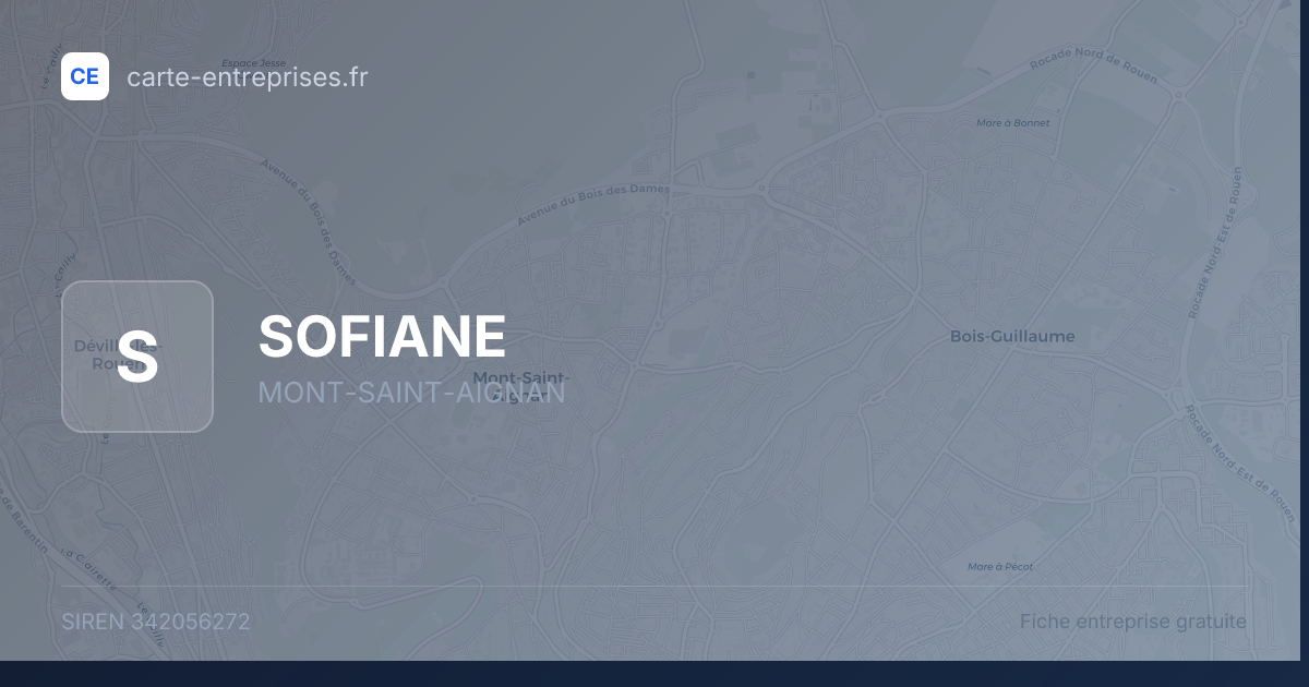 SOFIANE — 342056272 — fiche entreprise