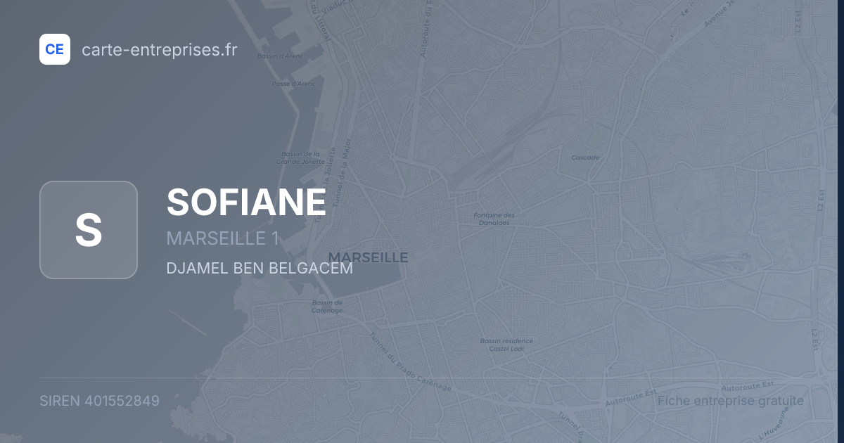 SOFIANE — 401552849 — fiche entreprise