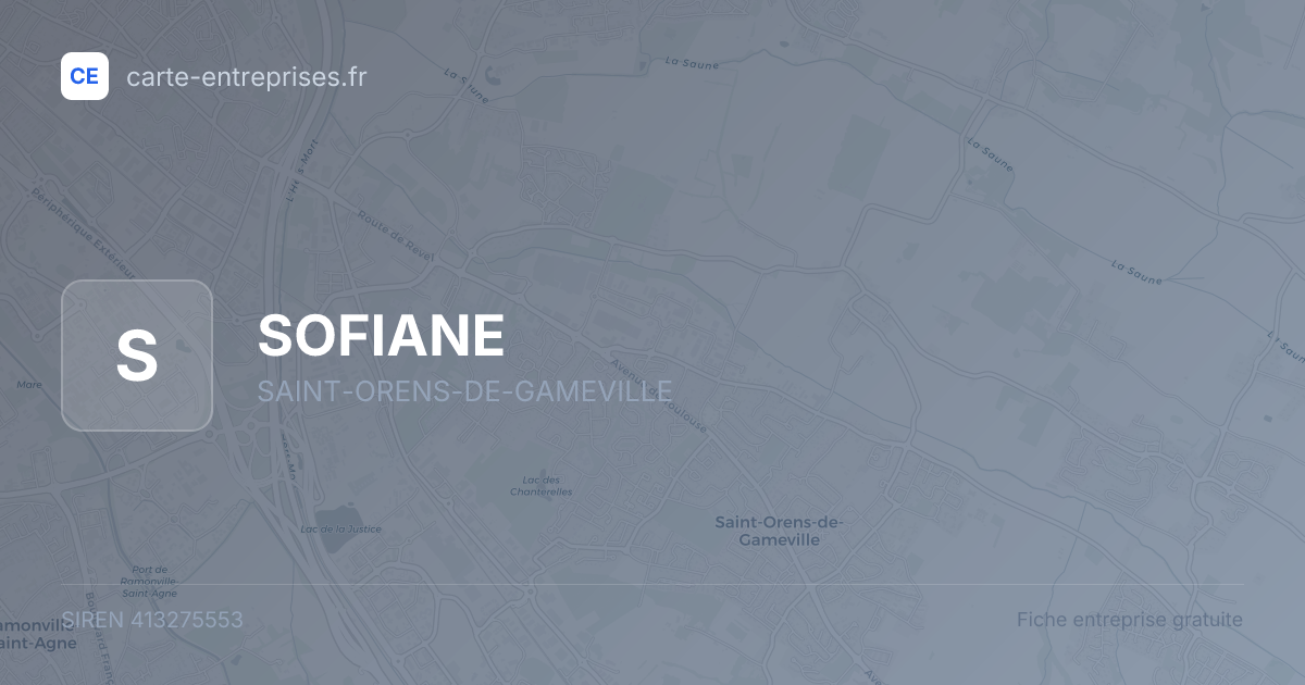 SOFIANE — 413275553 — fiche entreprise