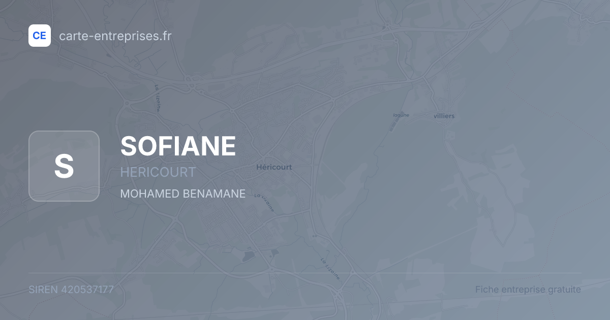 SOFIANE — 420537177 — fiche entreprise