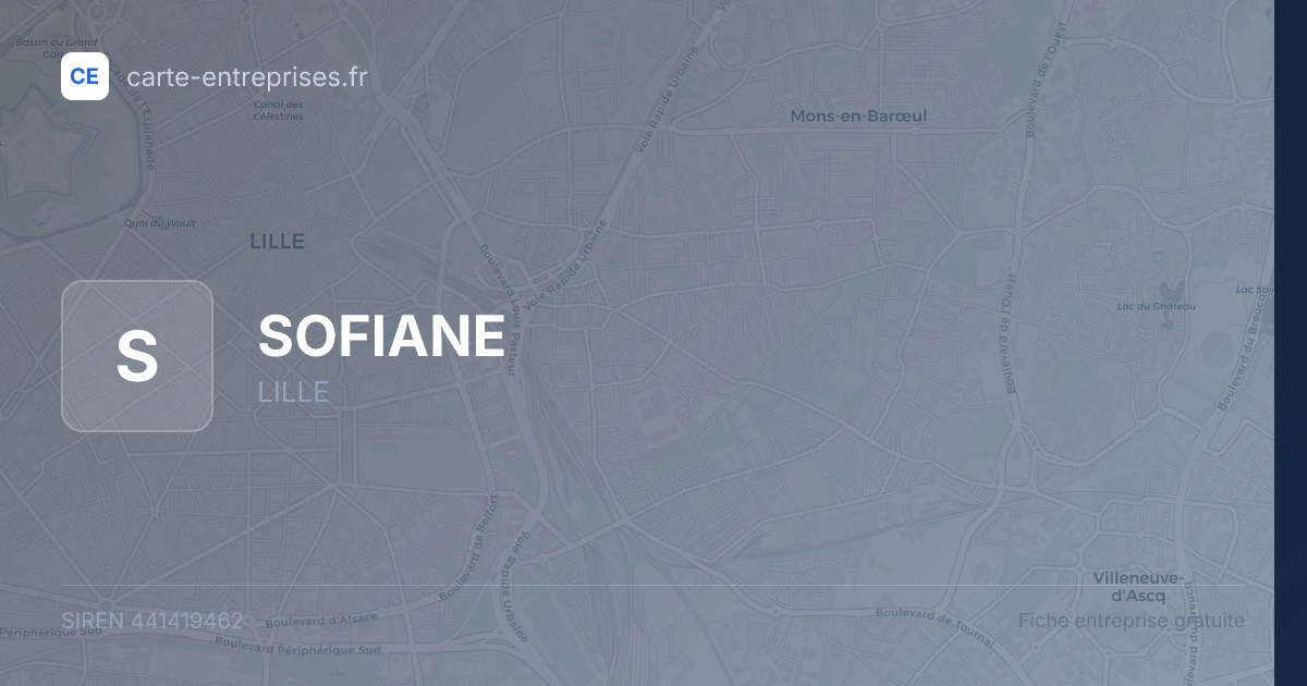 SOFIANE — 441419462 — fiche entreprise
