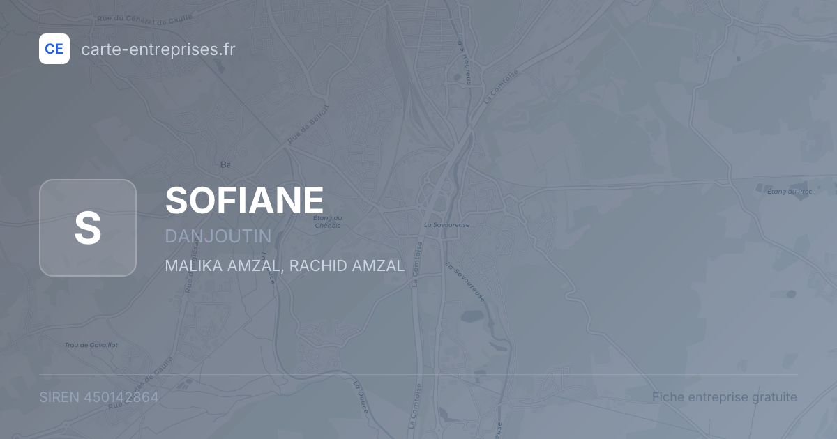 SOFIANE — 450142864 — fiche entreprise