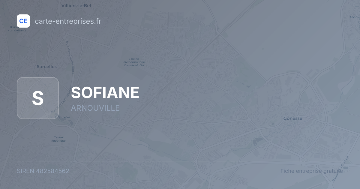 SOFIANE — 482584562 — fiche entreprise