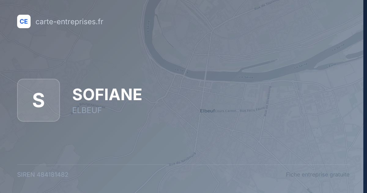 SOFIANE — 484181482 — fiche entreprise