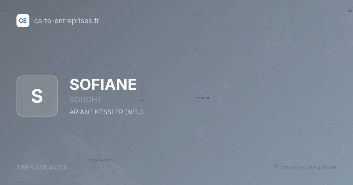 SOFIANE — 488144056 — fiche entreprise