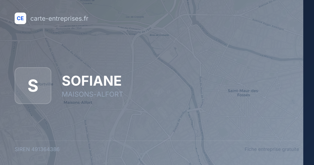 SOFIANE — 491364386 — fiche entreprise