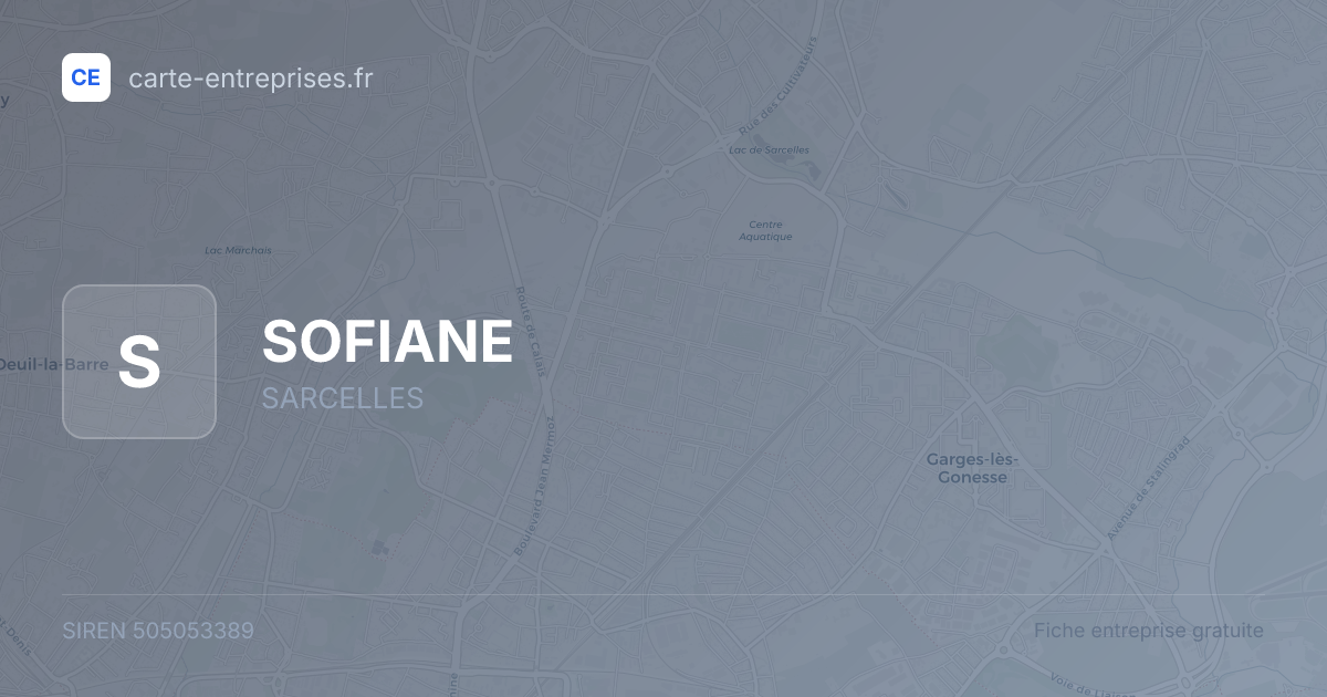 SOFIANE — 505053389 — fiche entreprise