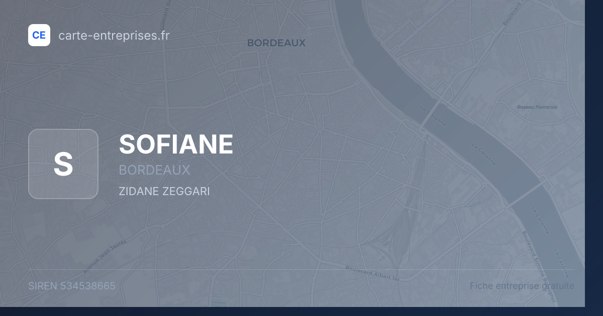 SOFIANE — 534538665 — fiche entreprise