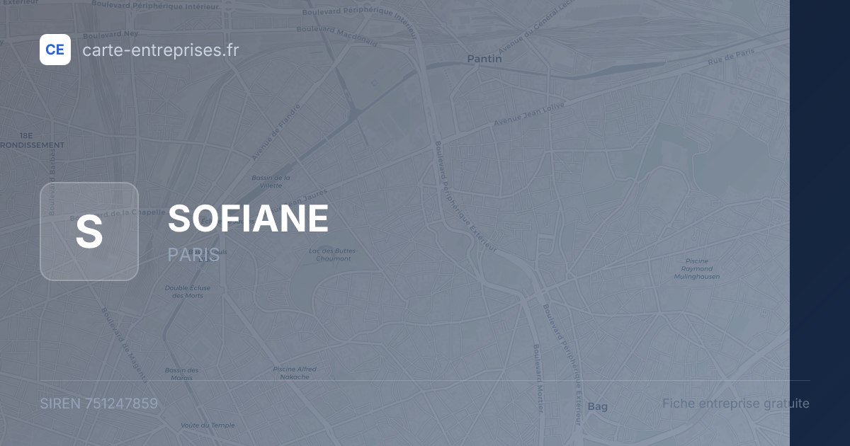SOFIANE — 751247859 — fiche entreprise