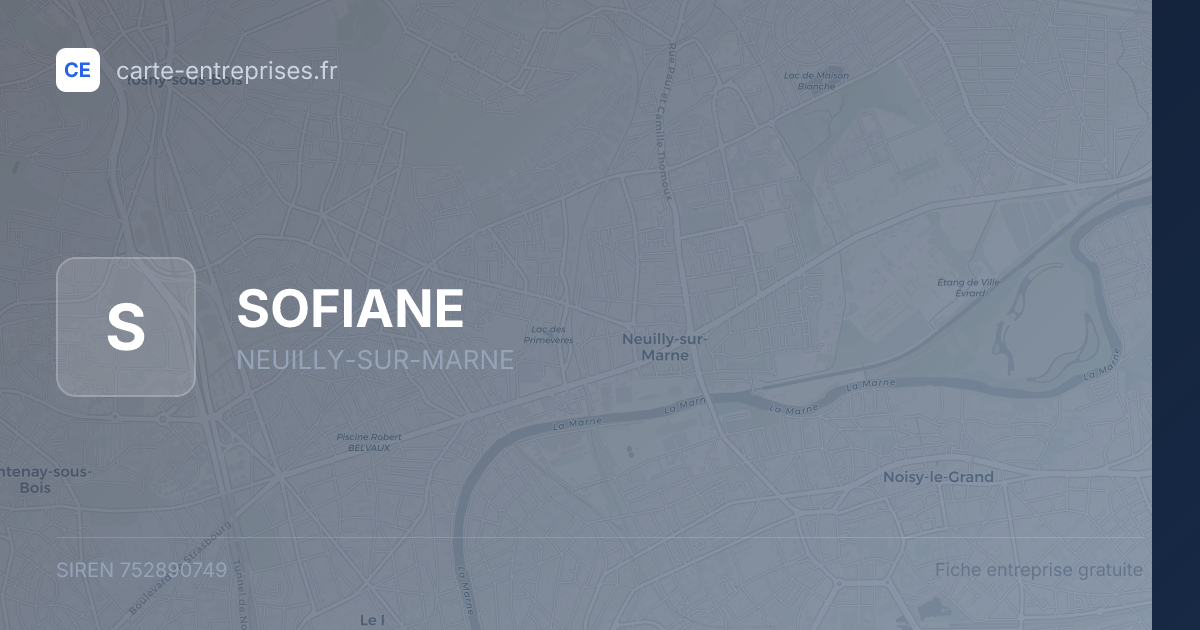 SOFIANE — 752890749 — fiche entreprise