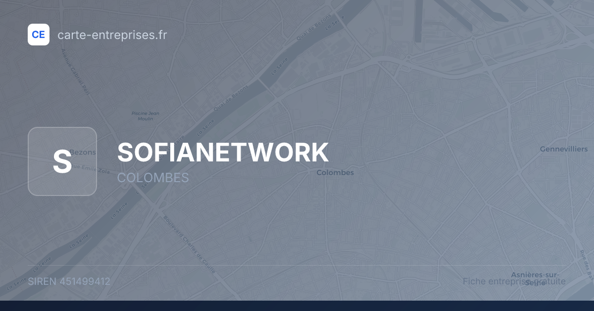 SOFIANETWORK — 451499412 — fiche entreprise