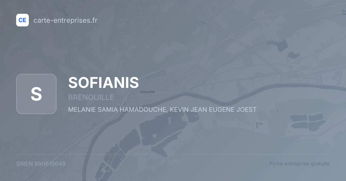 SOFIANIS — 890618648 — fiche entreprise