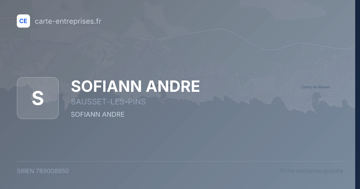 SOFIANN ANDRE — 789008950 — fiche entreprise