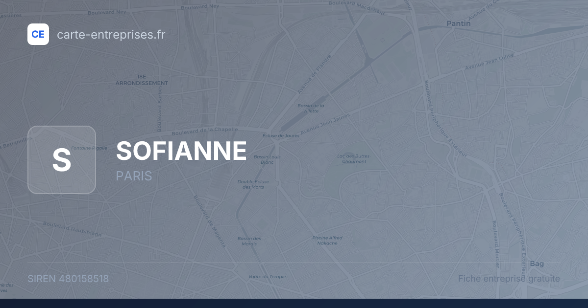 SOFIANNE — 480158518 — fiche entreprise
