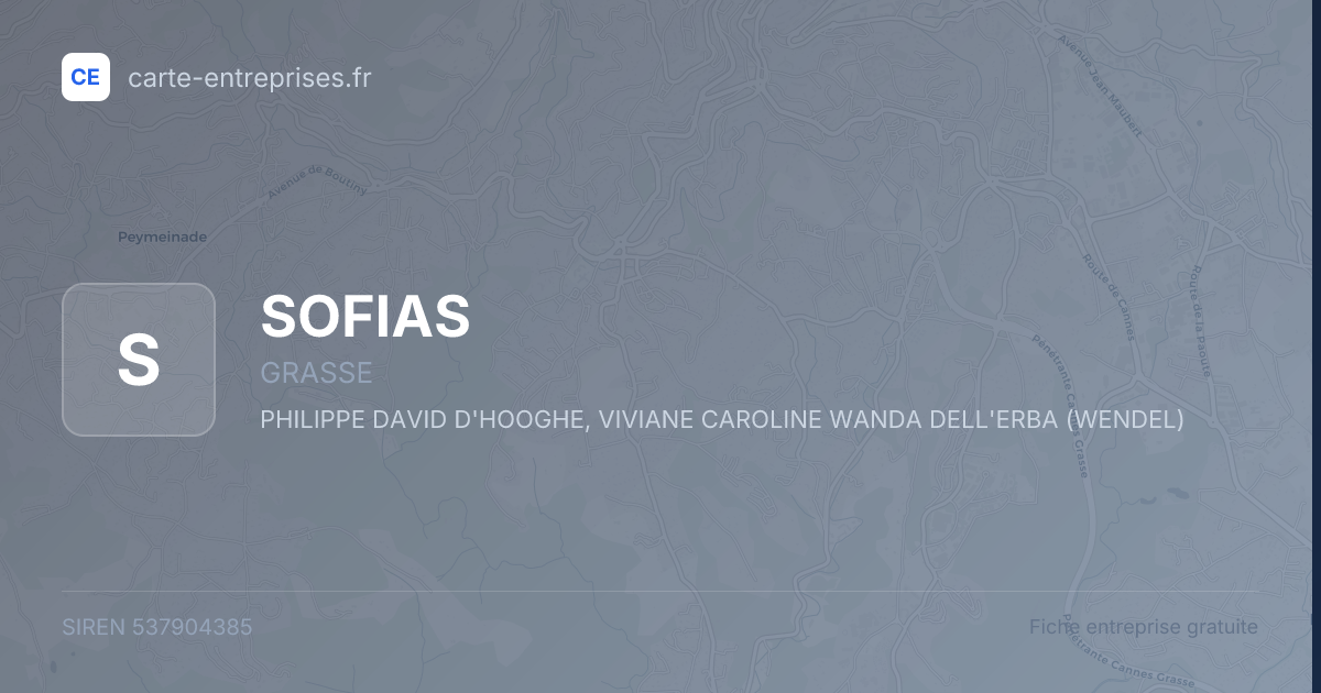 SOFIAS — 537904385 — fiche entreprise