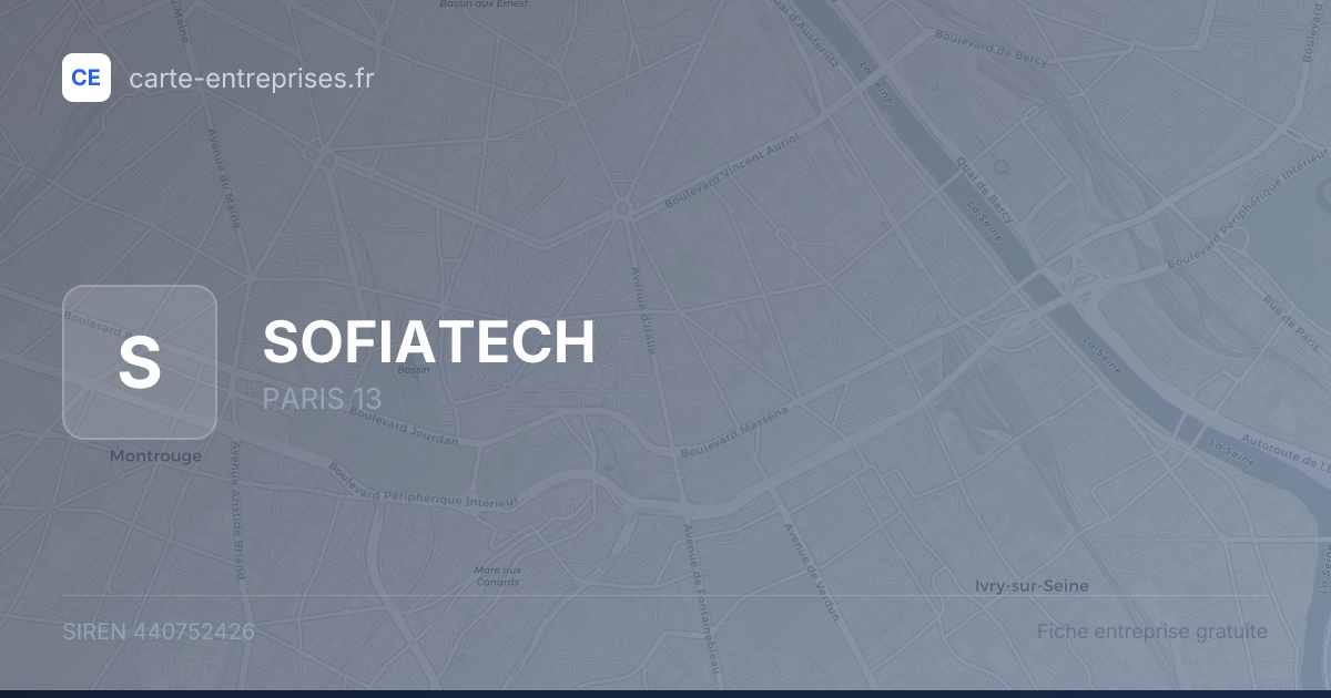 SOFIATECH — 440752426 — fiche entreprise