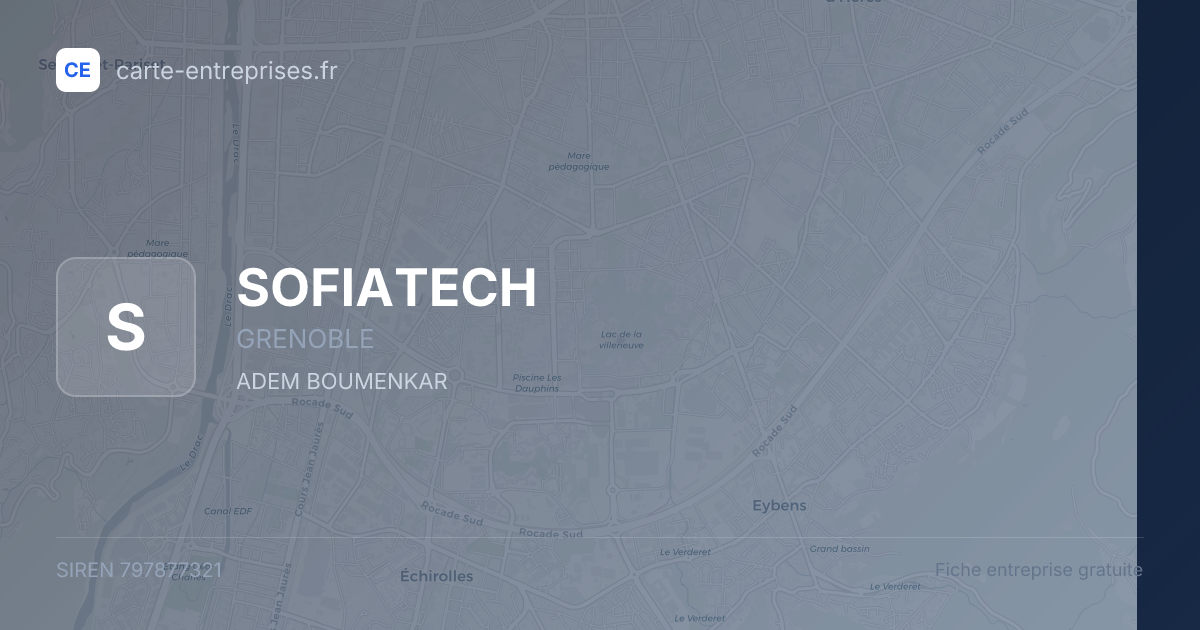 SOFIATECH — 797877321 — fiche entreprise
