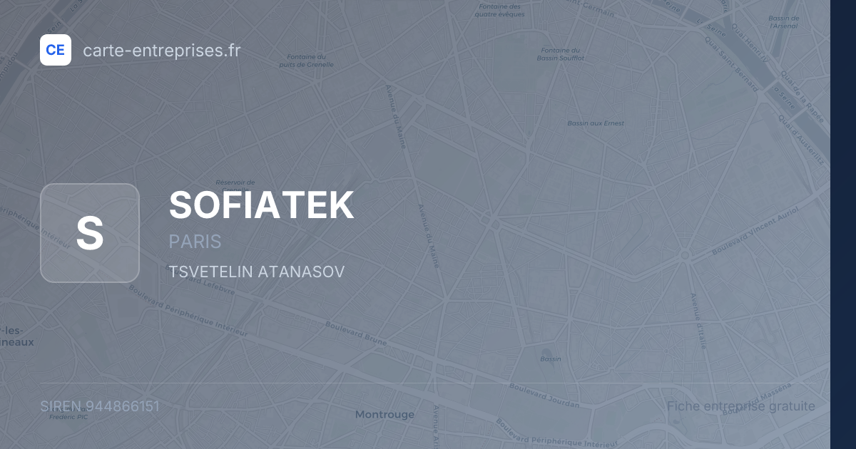 SOFIATEK — 944866151 — fiche entreprise