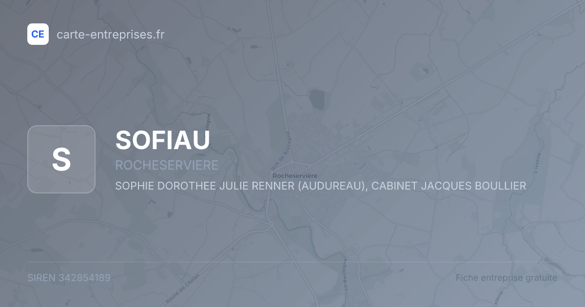 SOFIAU — 342854189 — fiche entreprise
