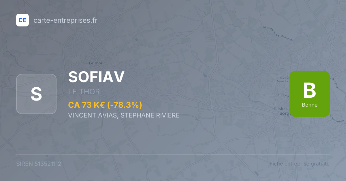SOFIAV — 513521112 — fiche entreprise