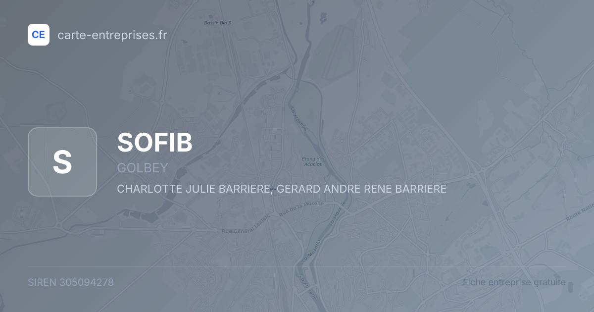 SOFIB — 305094278 — fiche entreprise