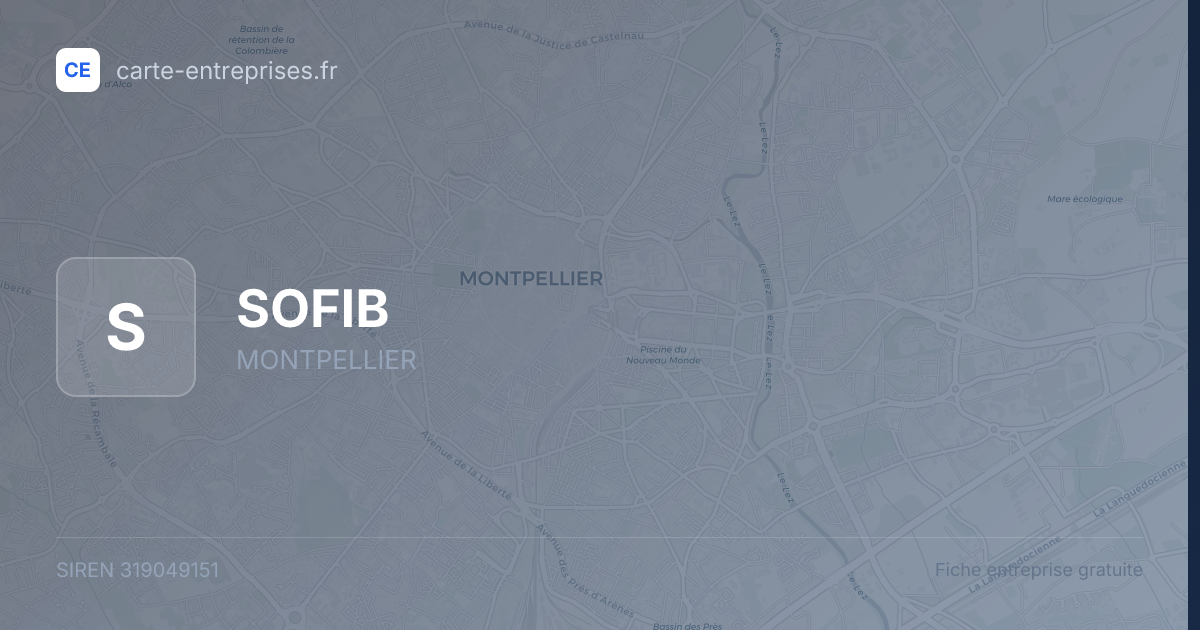 SOFIB — 319049151 — fiche entreprise