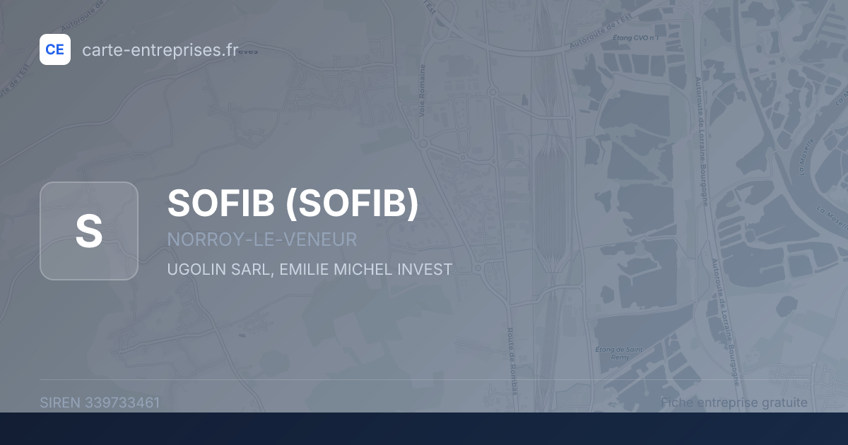 SOFIB — 339733461 — fiche entreprise