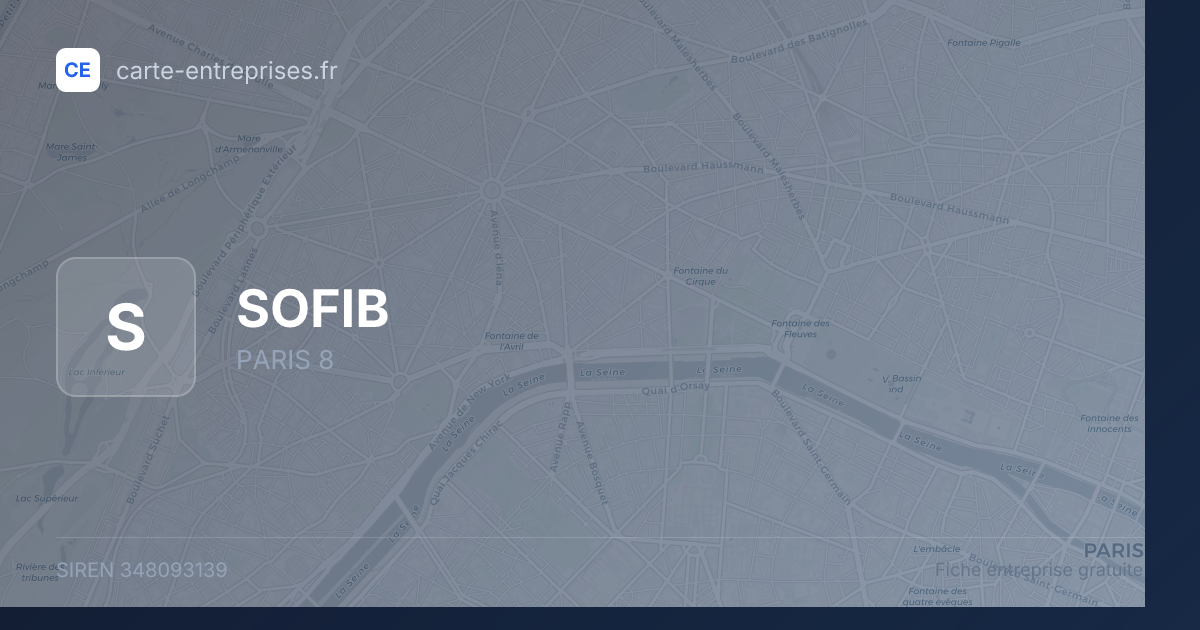 SOFIB — 348093139 — fiche entreprise