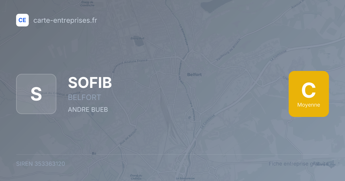 SOFIB — 353363120 — fiche entreprise