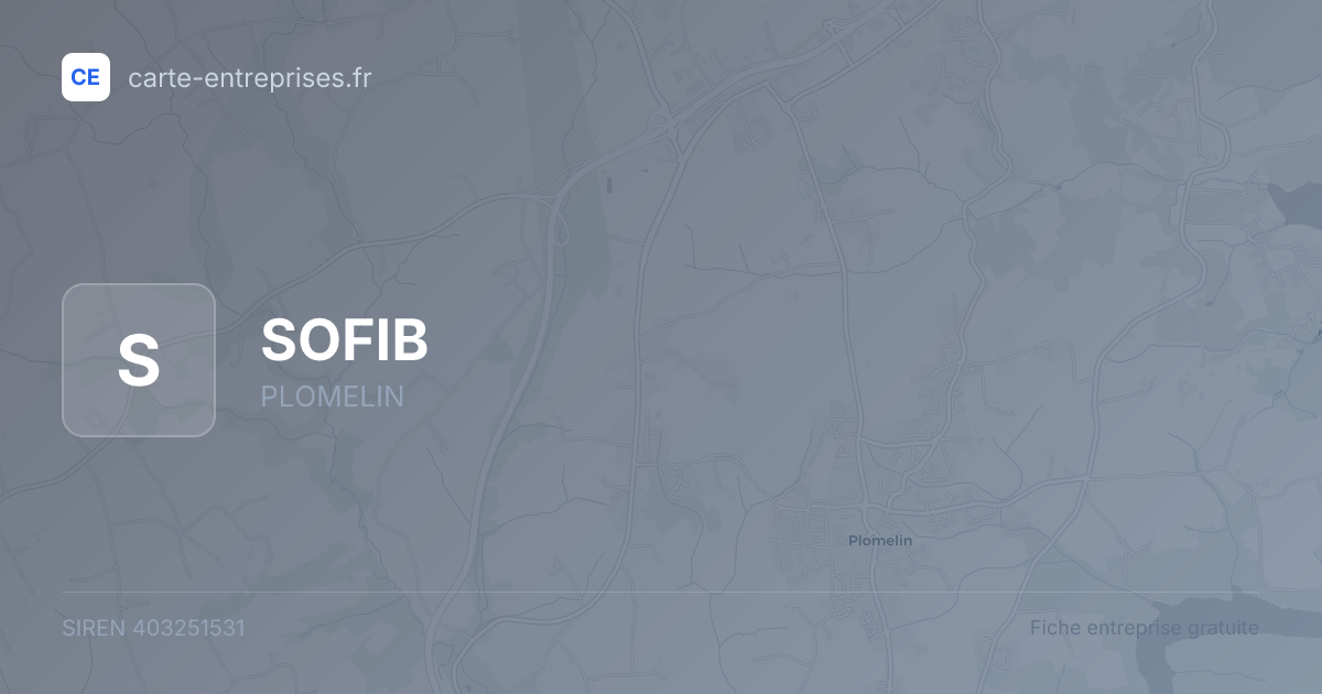 SOFIB — 403251531 — fiche entreprise