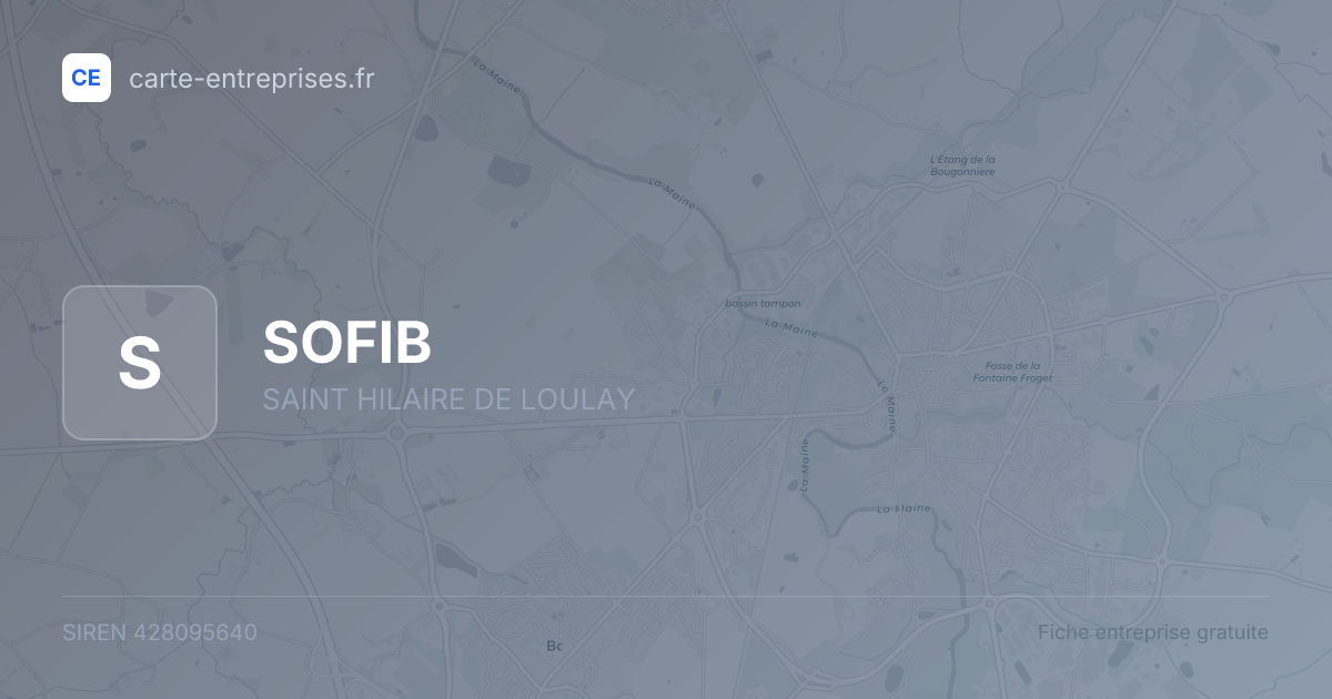 SOFIB — 428095640 — fiche entreprise