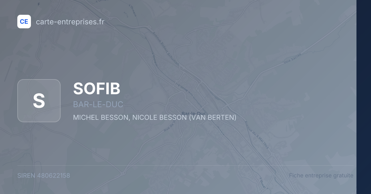 SOFIB — 480622158 — fiche entreprise