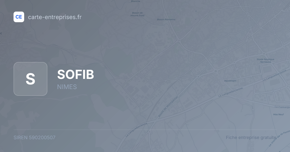 SOFIB — 590200507 — fiche entreprise