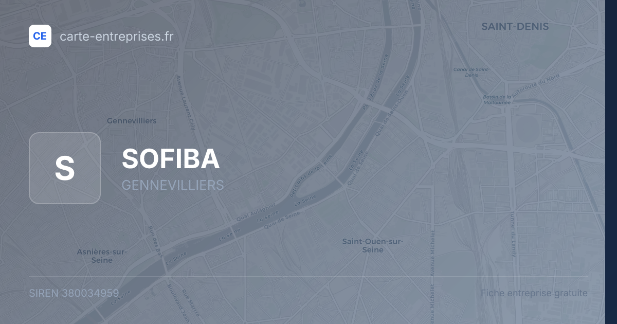 SOFIBA — 380034959 — fiche entreprise