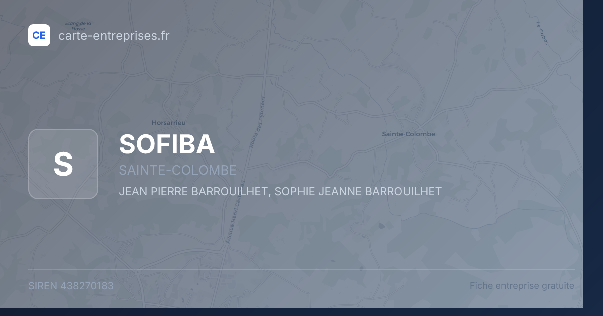 SOFIBA — 438270183 — fiche entreprise