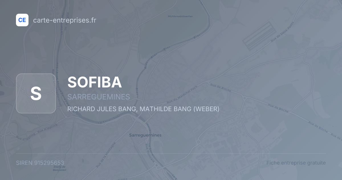 SOFIBA — 915295653 — fiche entreprise