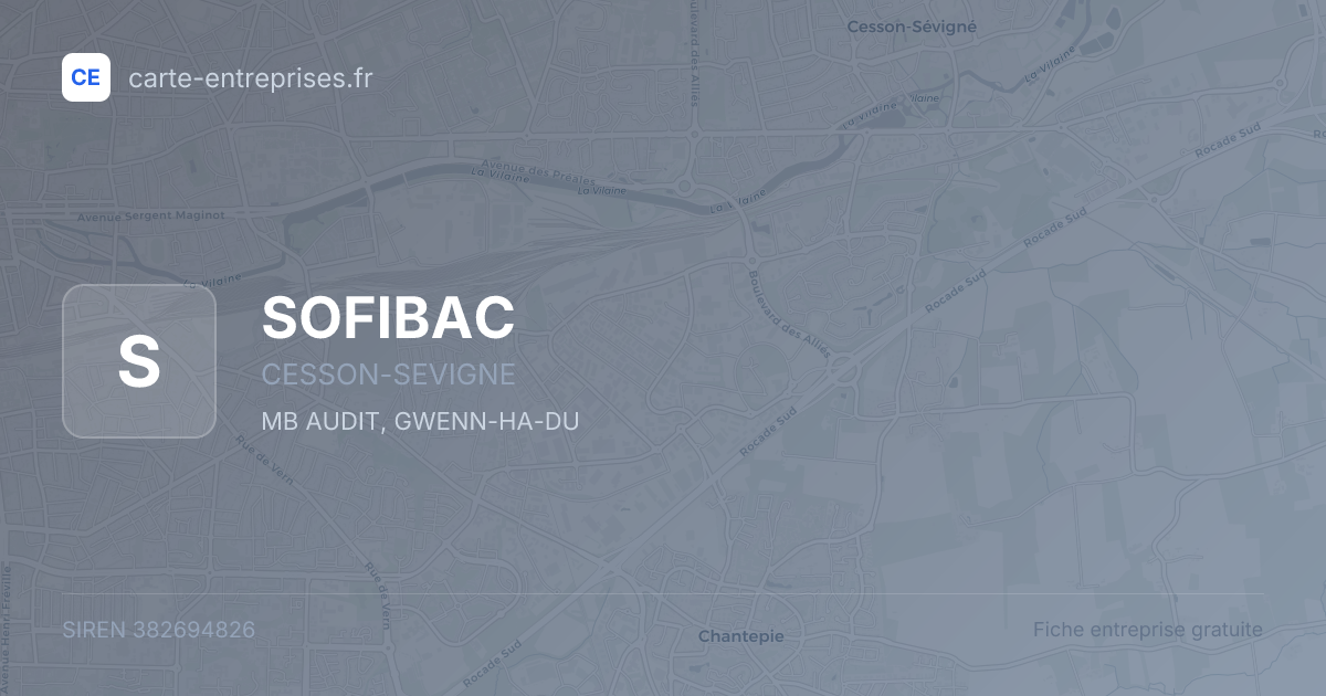 SOFIBAC — 382694826 — fiche entreprise