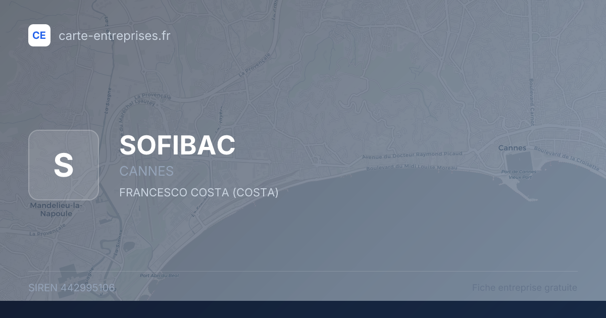 SOFIBAC — 442995106 — fiche entreprise