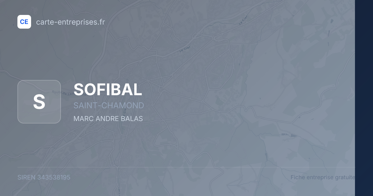 SOFIBAL — 343538195 — fiche entreprise
