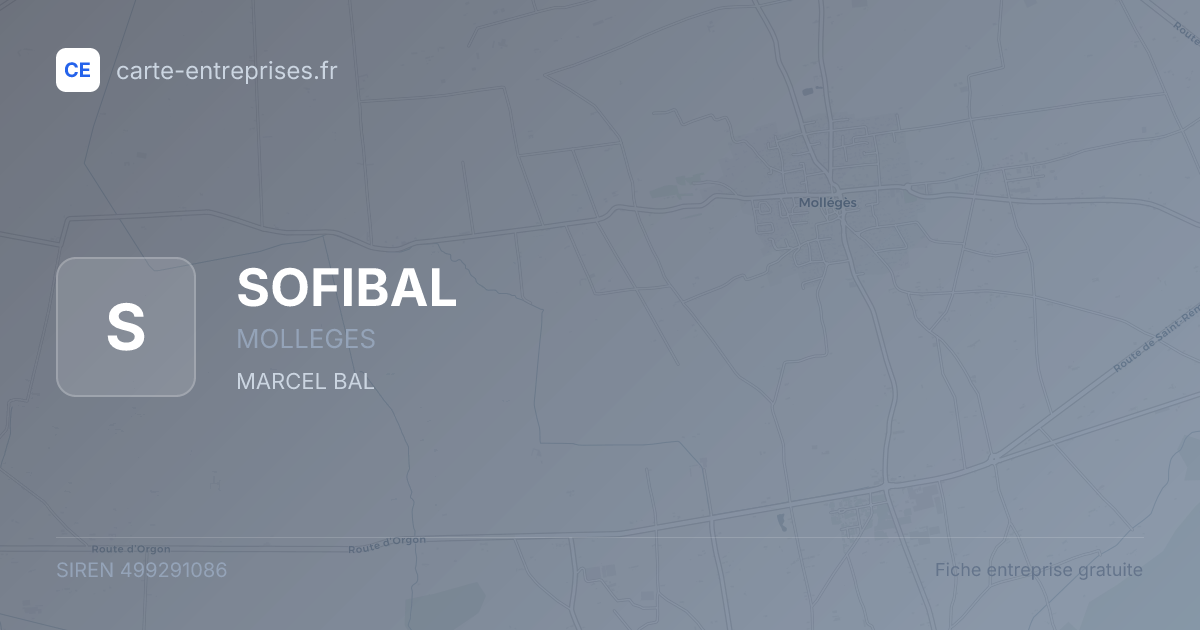SOFIBAL — 499291086 — fiche entreprise
