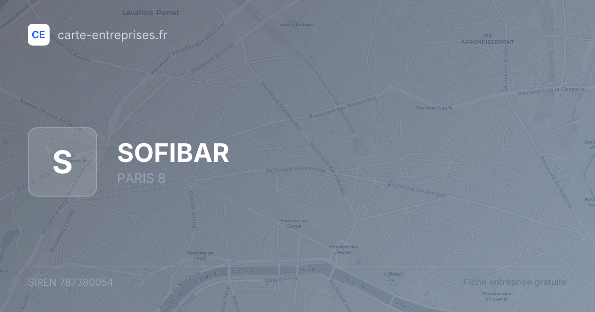 SOFIBAR — 787380054 — fiche entreprise