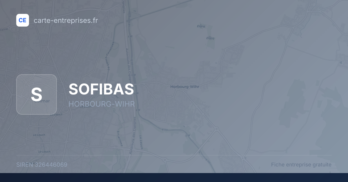 SOFIBAS — 326446069 — fiche entreprise