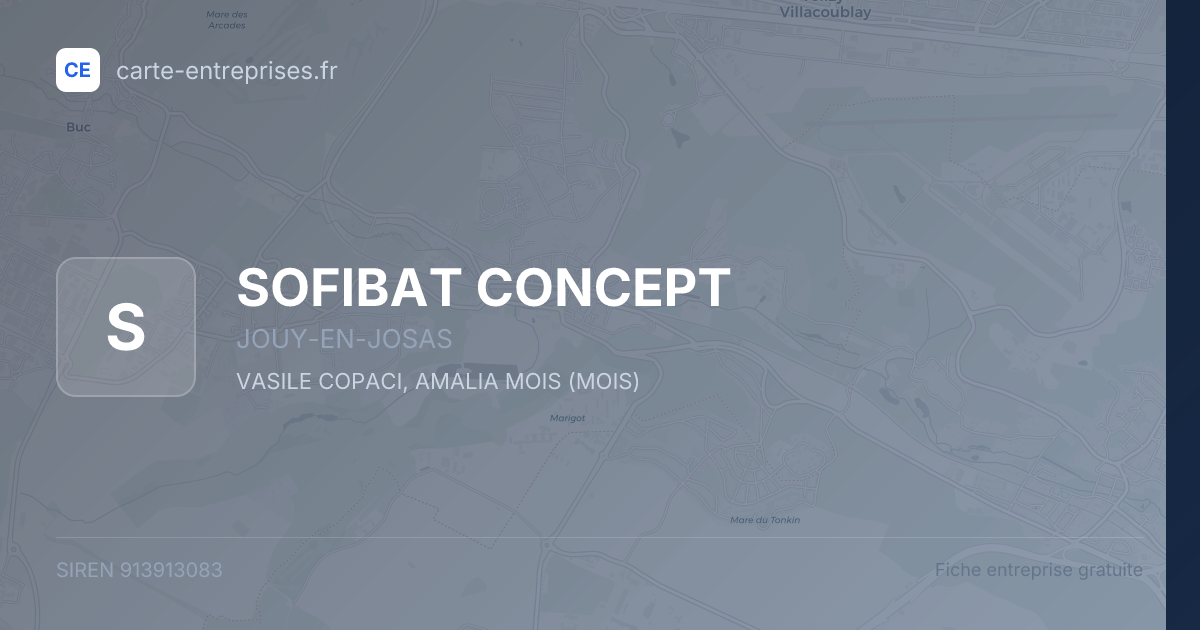 SOFIBAT CONCEPT — 913913083 — fiche entreprise