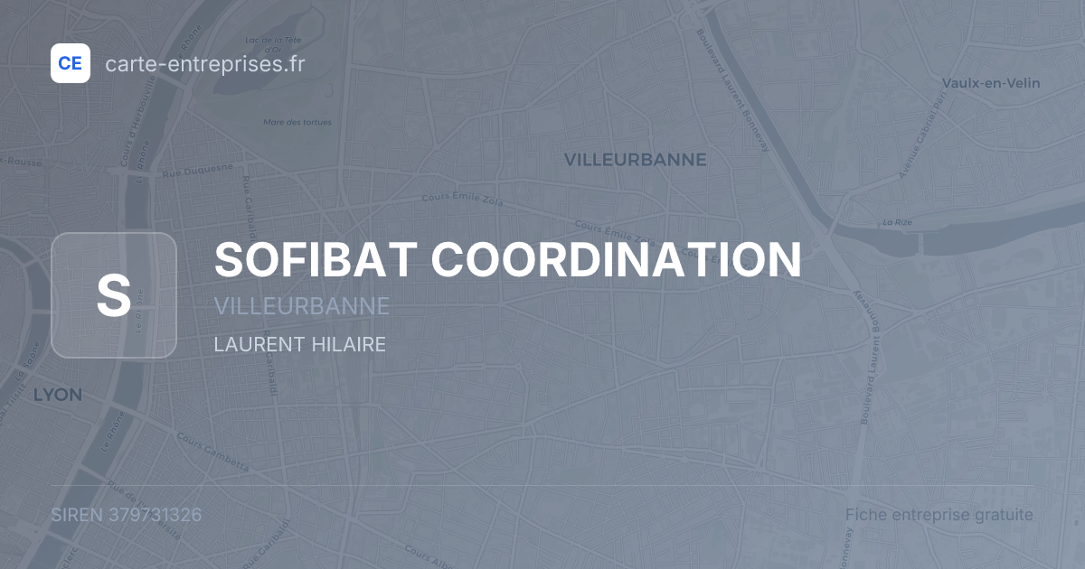 SOFIBAT COORDINATION — 379731326 — fiche entreprise
