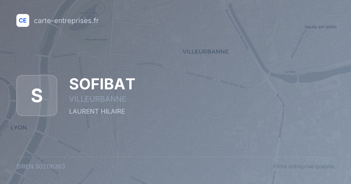 SOFIBAT — 302116363 — fiche entreprise