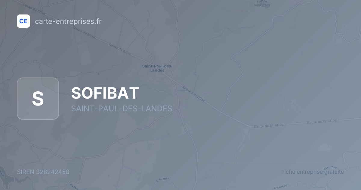SOFIBAT — 328242458 — fiche entreprise