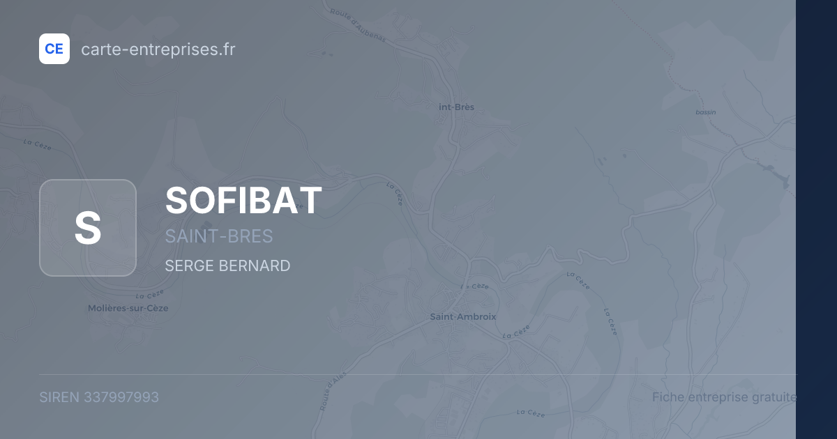 SOFIBAT — 337997993 — fiche entreprise